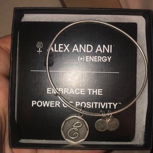 “E” Alex and ani bangle bracelet